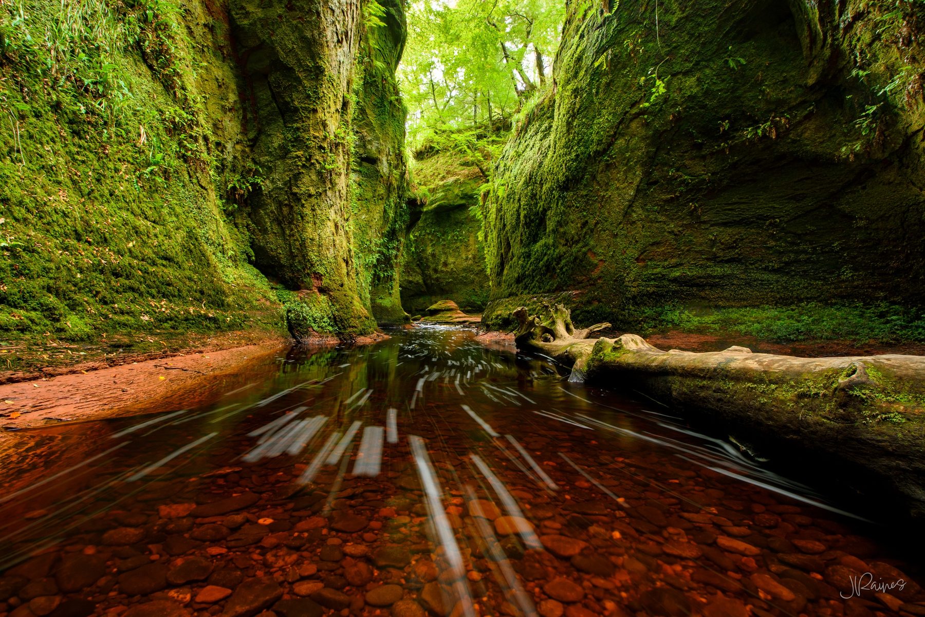 The Devil's Pulpit canyon in the Trossachs of Scotland