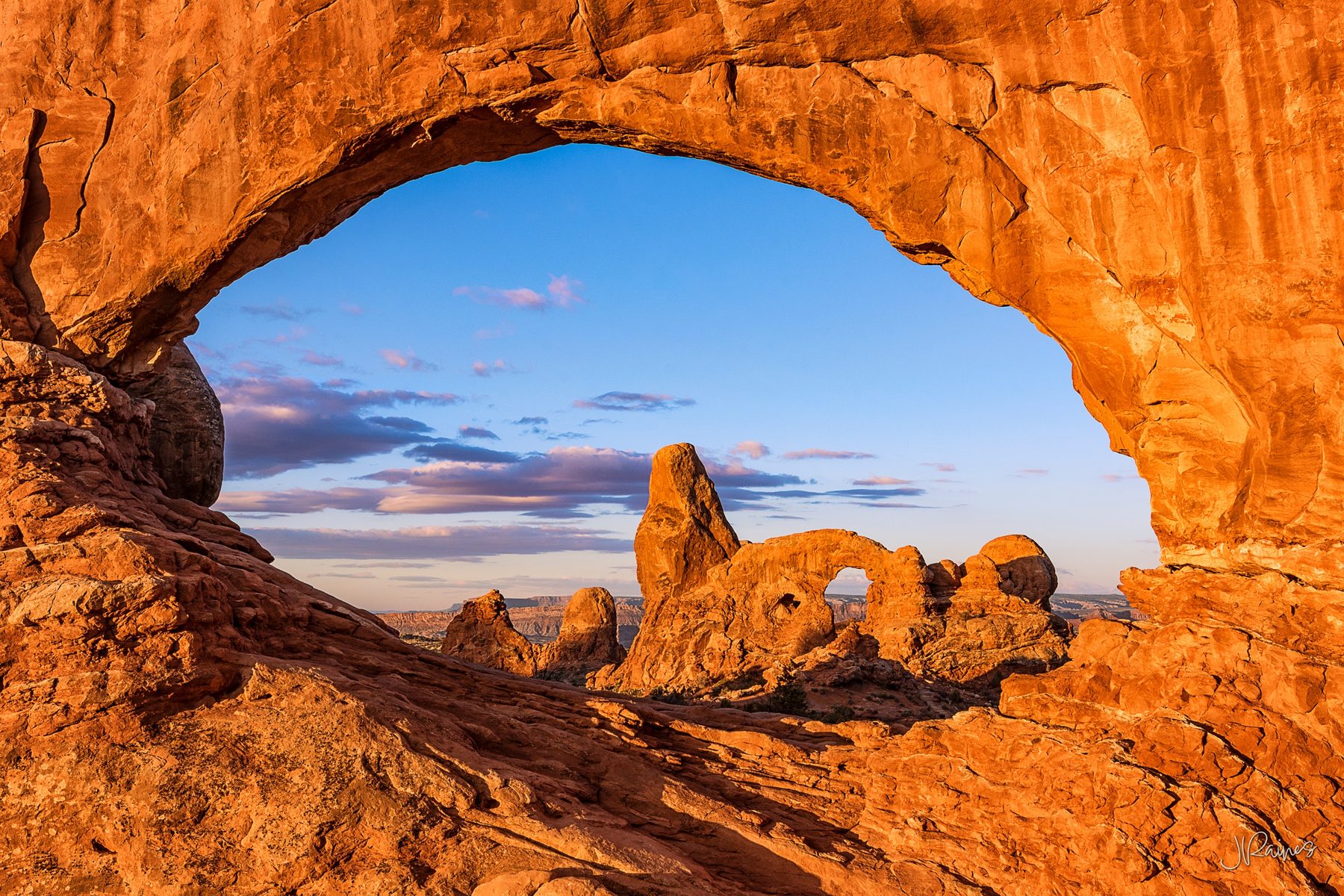 Turret arch and Window arch in Arches National Park