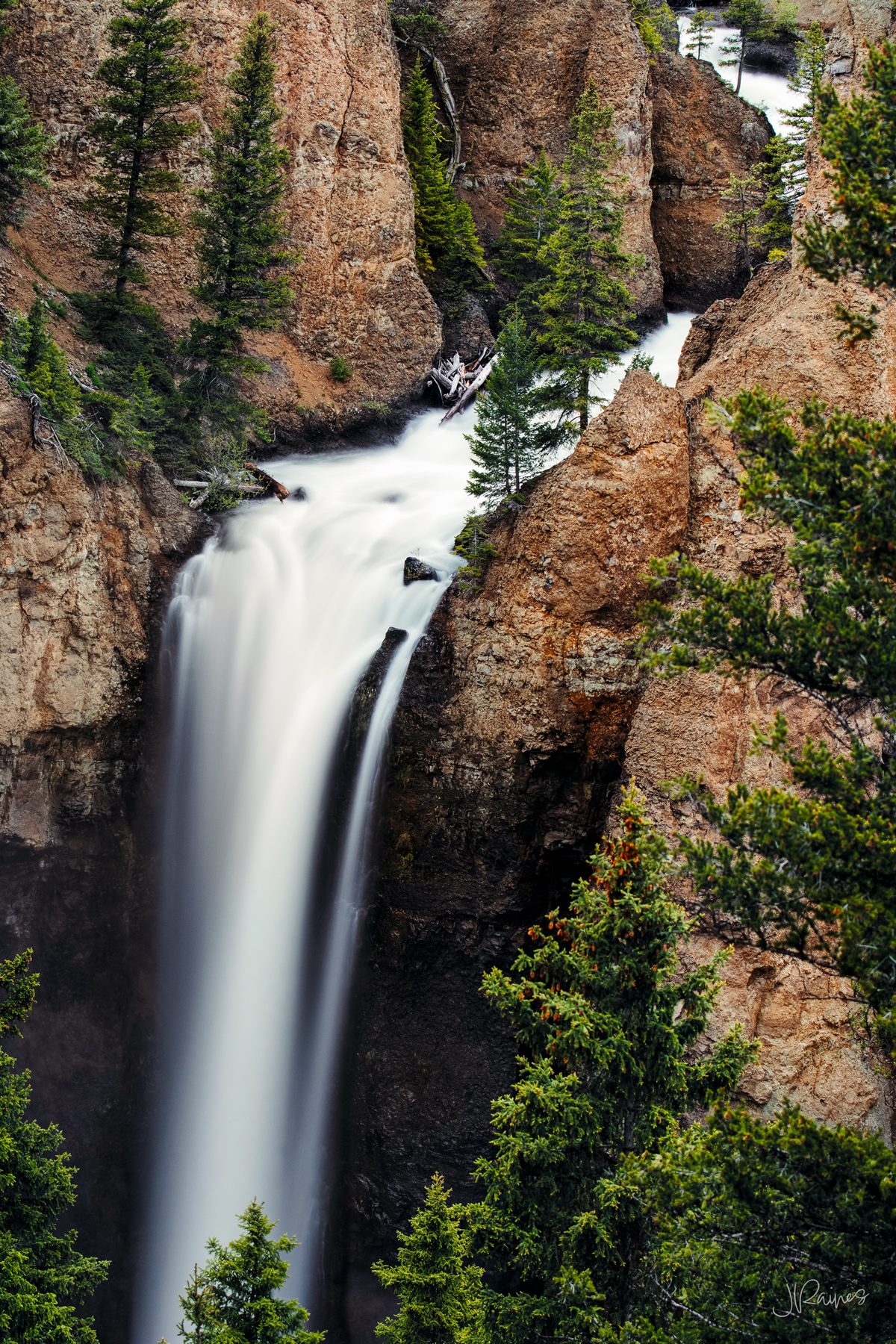 Yellowstone Tower Falls waterfall