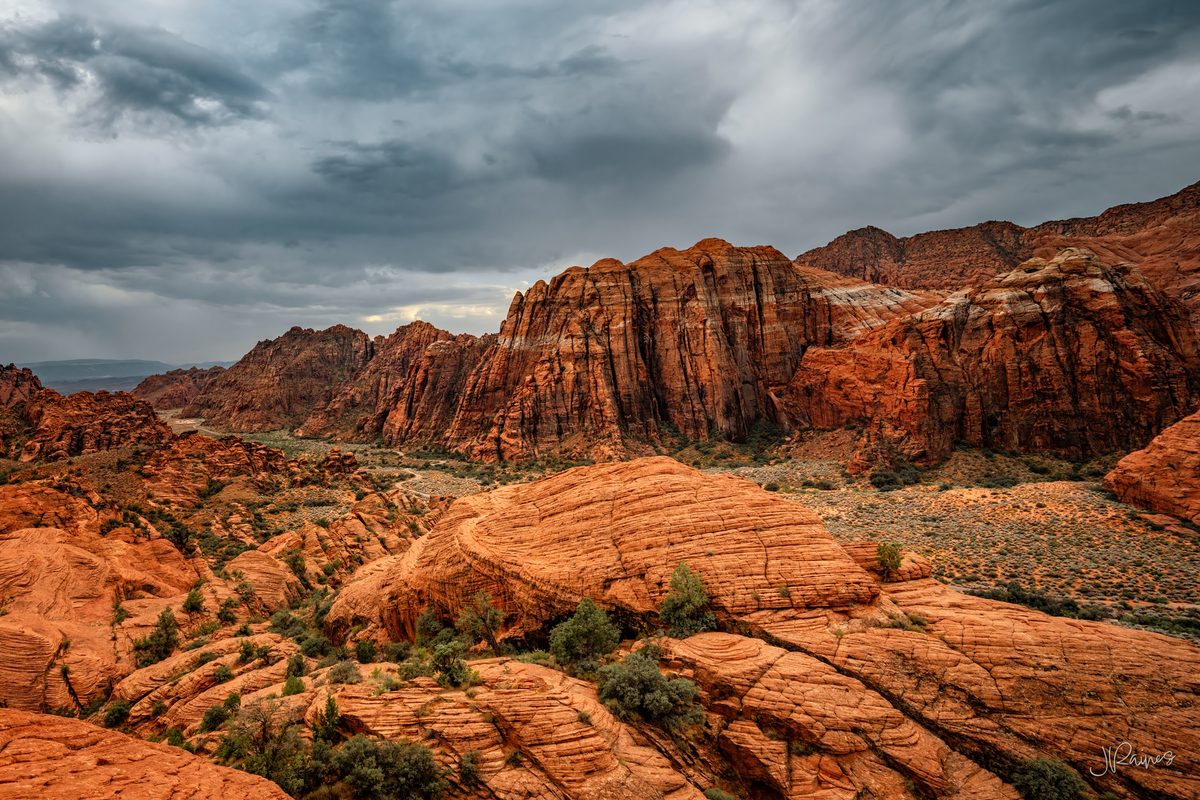 Snow Canyon cliffs at sunset in Utah