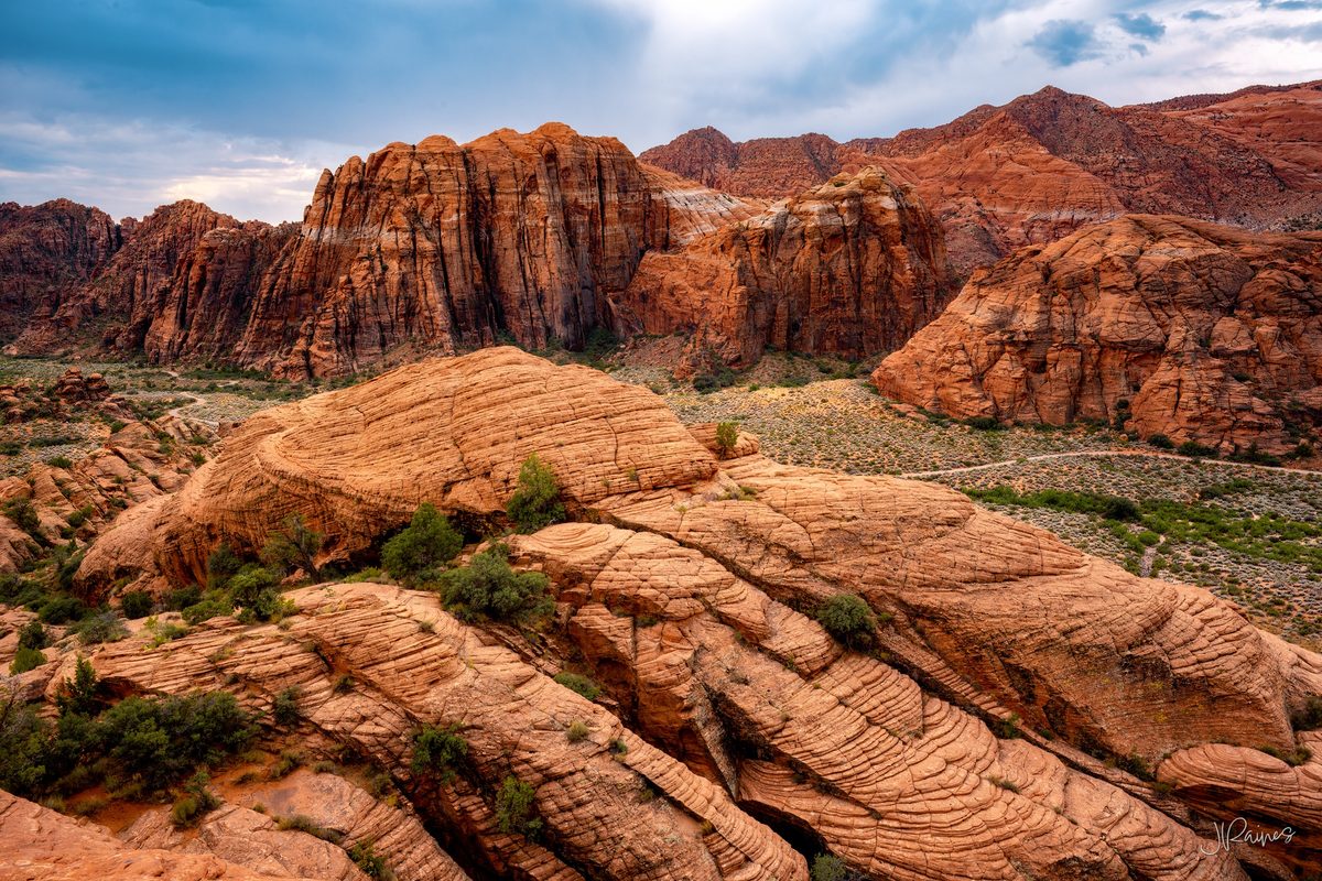 Snow Canyon cliffs at sunset in Utah