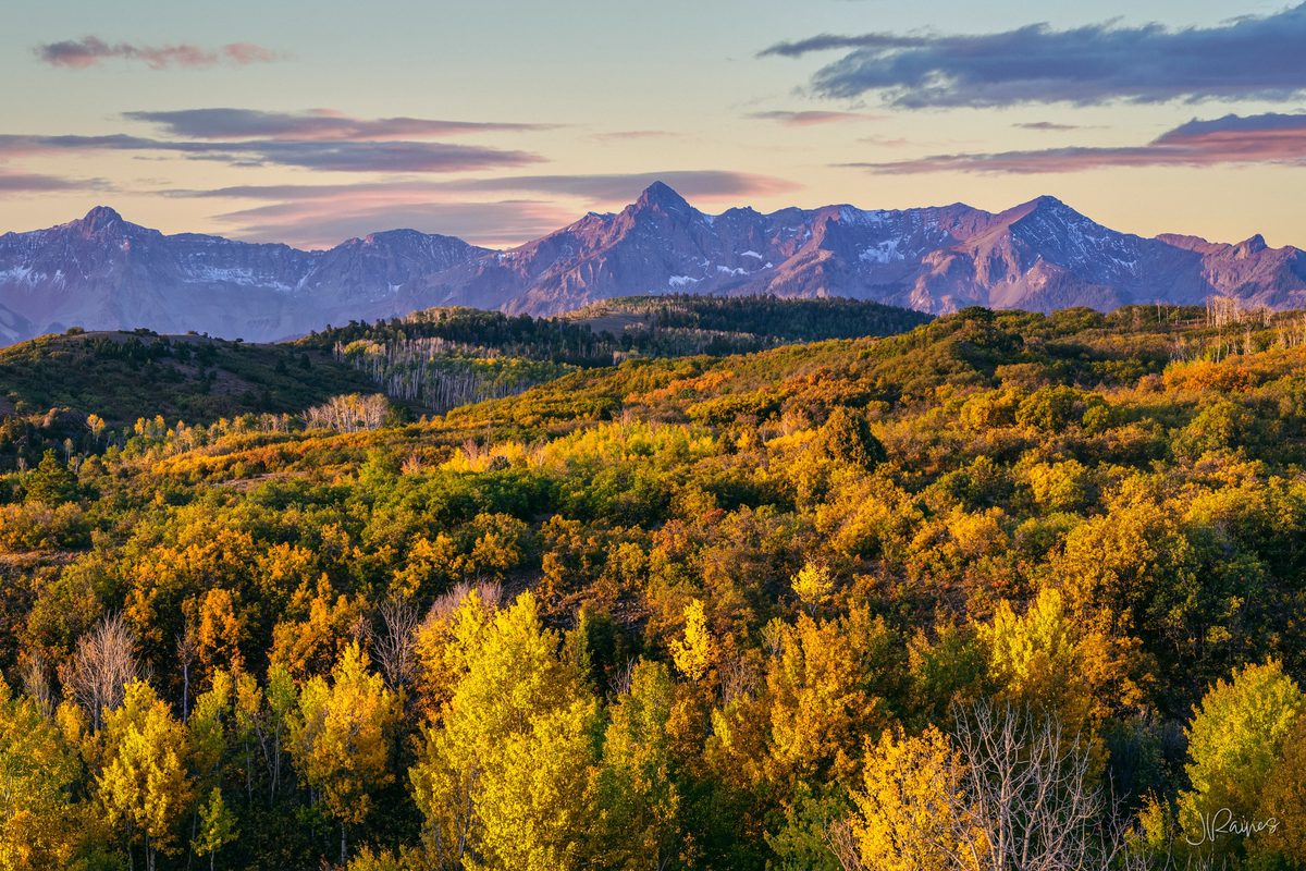 Dallas Divide Rocky Mountains during autumn, Ridgway, Colorado