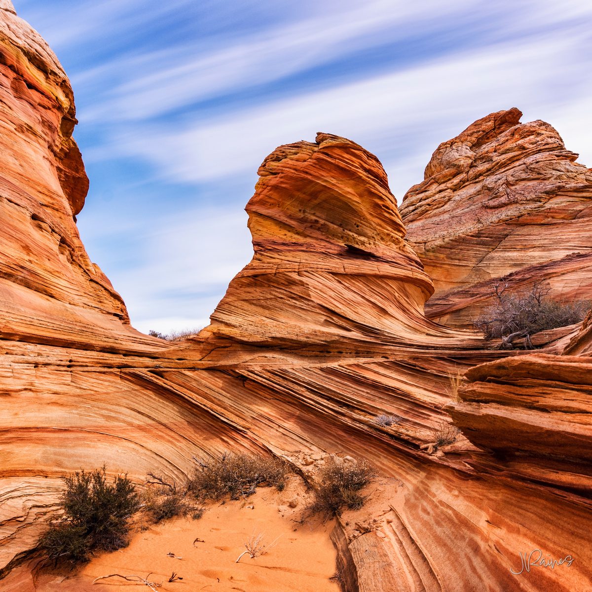 Eroded sandstone in the deserts of Arizona