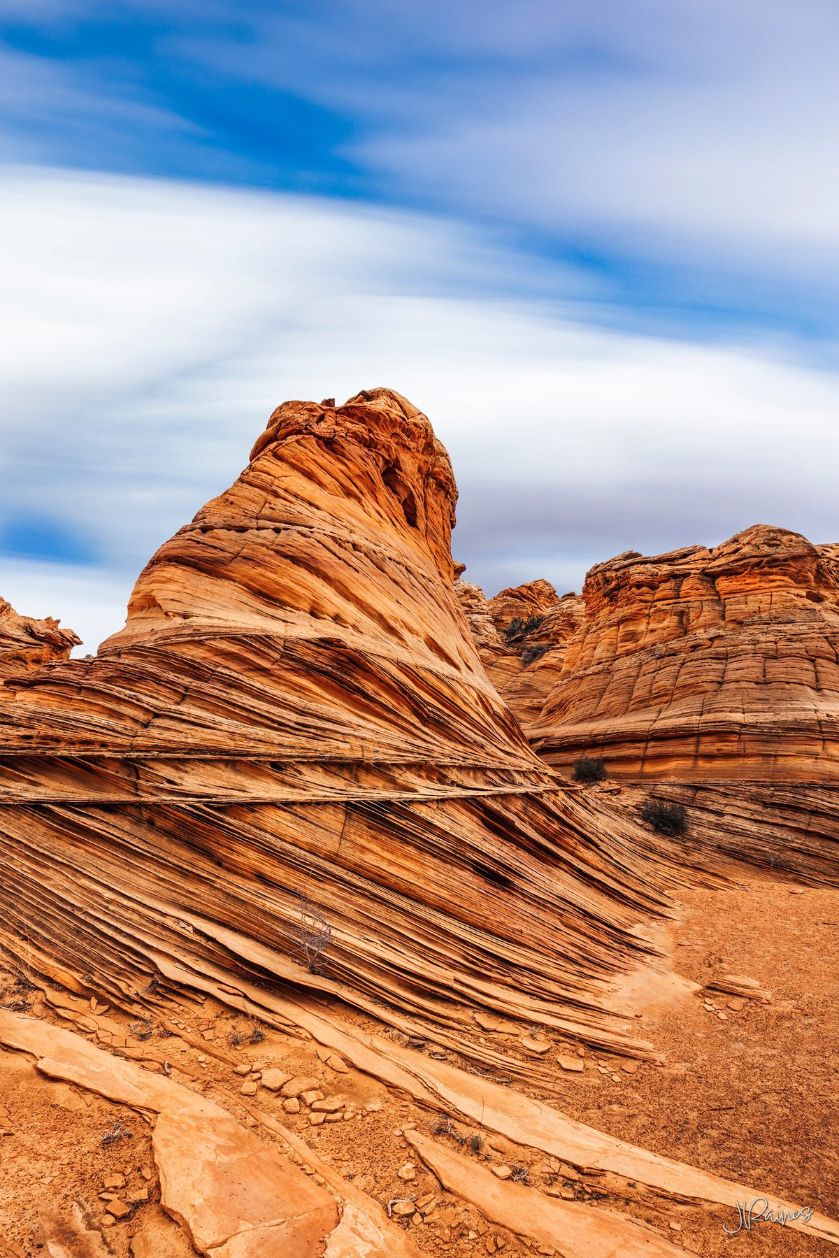 Wind-sculpted sandstone at Vermilion Cliffs, Arizona